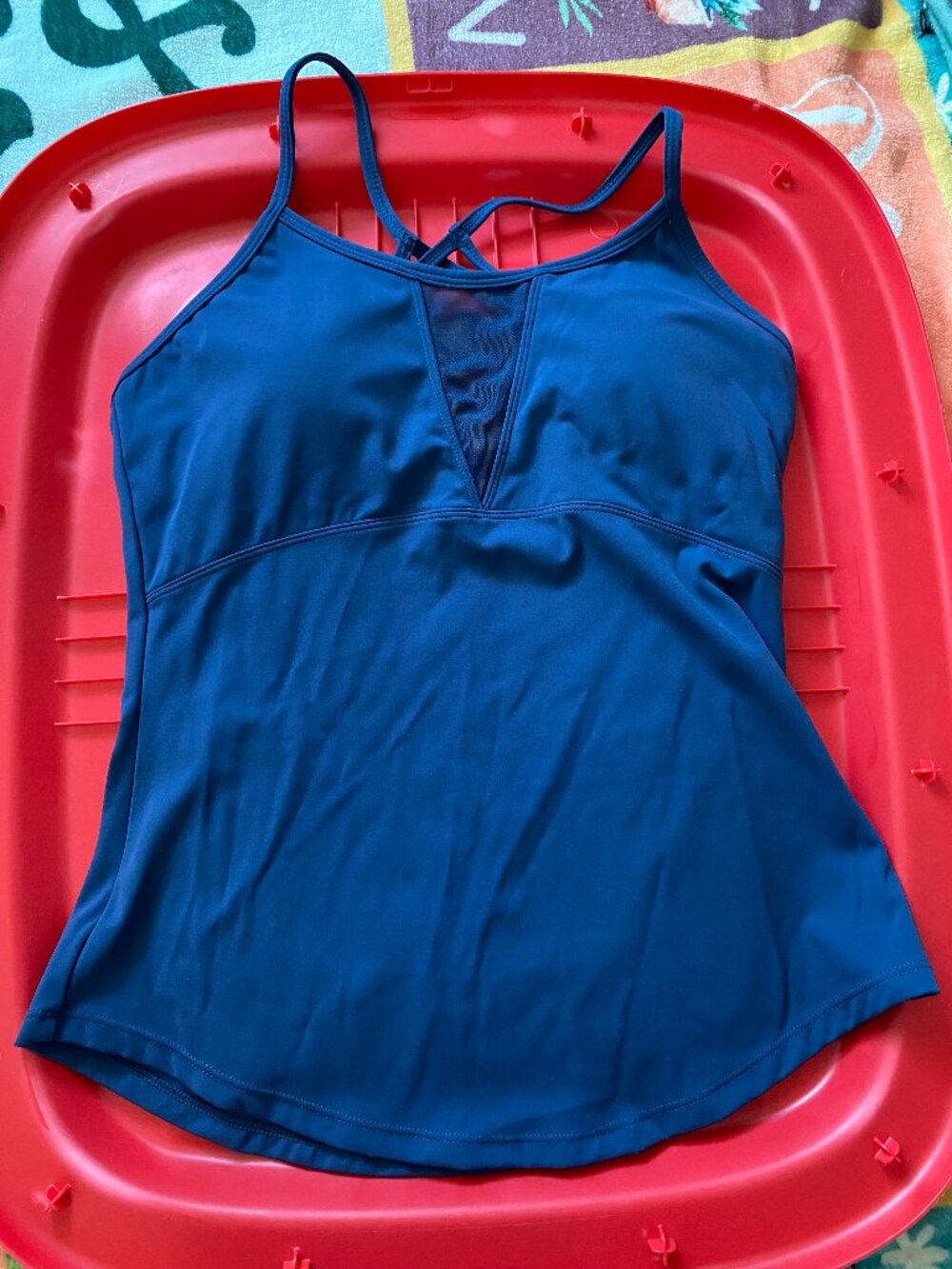 Buffbunny Black Strappy Active Tank with Built-In Bra | Size L